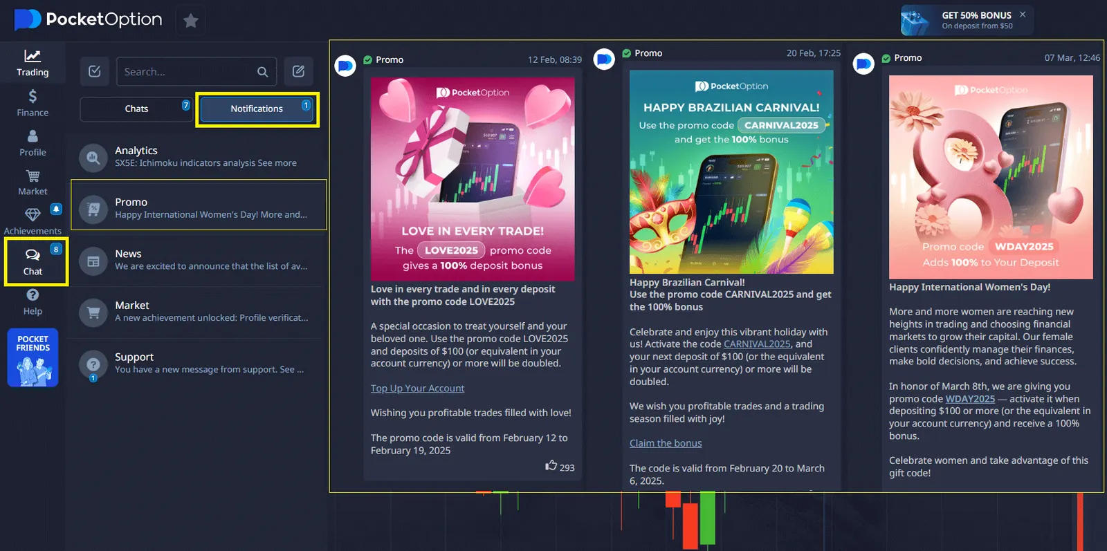 Pocket Option Promo Codes